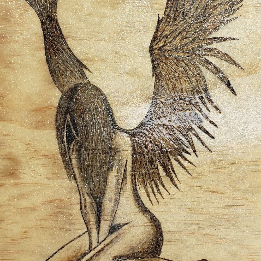 Wood burned designs make offer